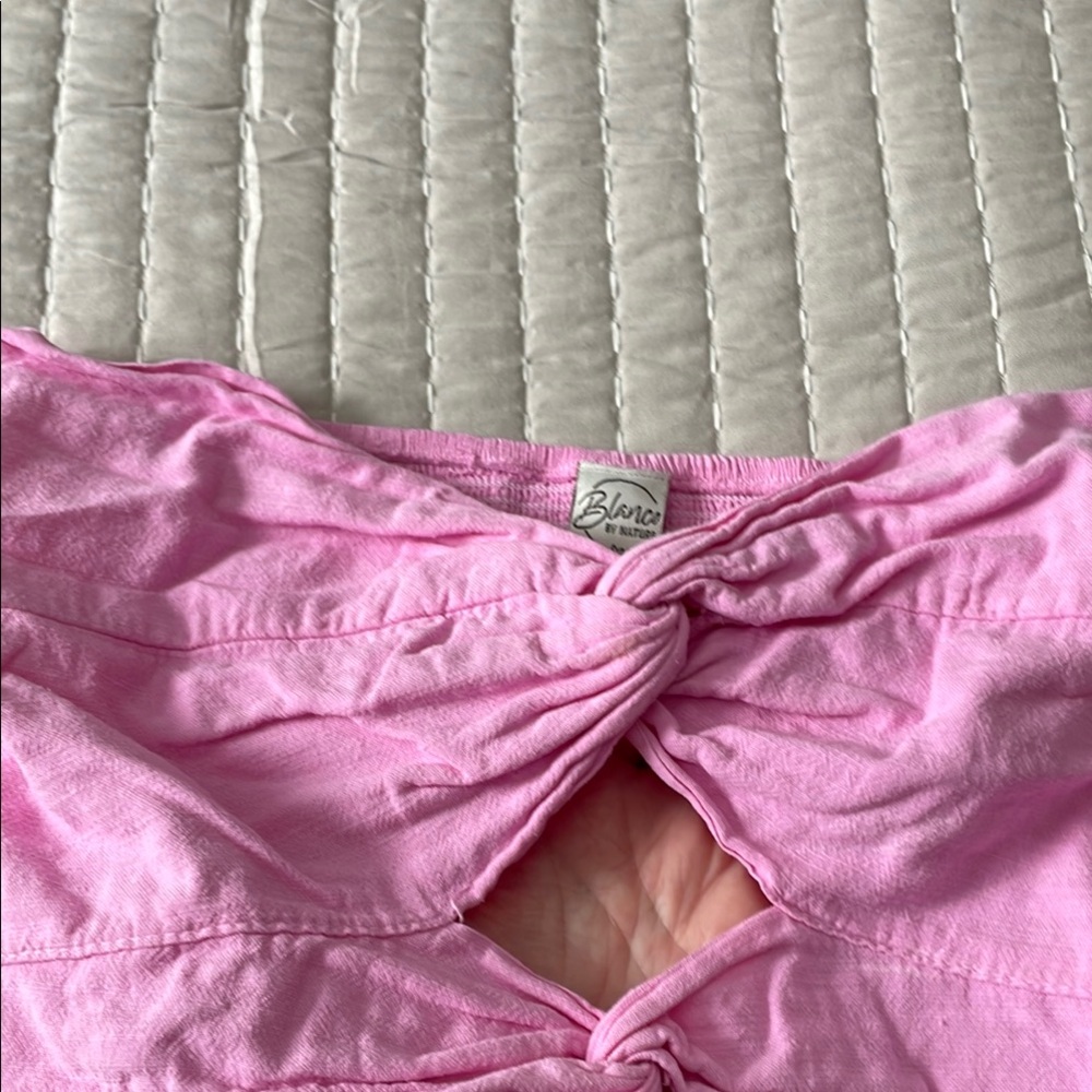 Pink Strapless Top - Picture 2 of 3